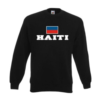 Sweatshirt HAITI, Flagshirt, Fanshirt S - 6XL (WMS02-24c)