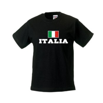 Kinder T-Shirt ITALIEN (Italia), Flagshirt, Ländershirt (WMS02-29f)