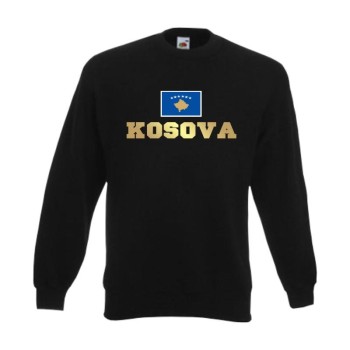 Sweatshirt KOSOVO (Kosova), Flagshirt, Fanshirt S - 6XL (WMS02-34c)