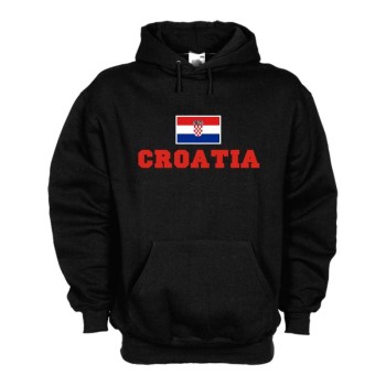 Kapuzensweat KROATIEN (Croatia), Flagshirt, Fan Hoodie S-6X (WMS02-35d)