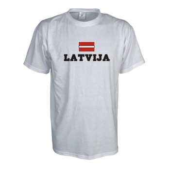 T-Shirt LETTLAND (Latvija), Flagshirt, Fanshirt S - 5XL (WMS02-37a)