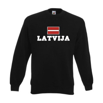 Sweatshirt LETTLAND (Latvija), Flagshirt, Fanshirt S - 6XL (WMS02-37c)