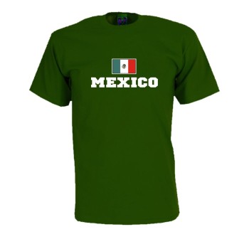 T-Shirt MEXICO, Flagshirt, Fanshirt S - 5XL (WMS02-38a)