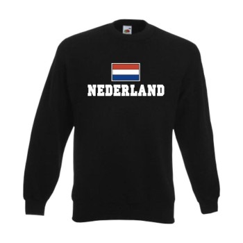 Sweatshirt NIEDERLANDE (Nederland), Flagshirt, Fanshirt S - 6XL (WMS02-41c)