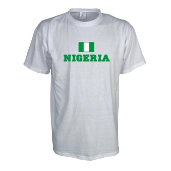 T-Shirt NIGERIA, Flagshirt, Fanshirt S - 5XL (WMS02-42a)