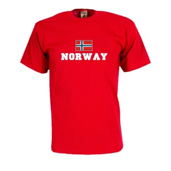 T-Shirt NORWEGEN (Norway), Flagshirt, Fanshirt S - 5XL (WMS02-44a)