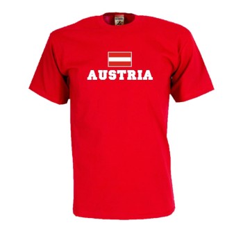T-Shirt ÖSTERREICH (Austria), Flagshirt, Fanshirt S - 5XL (WMS02-45a)