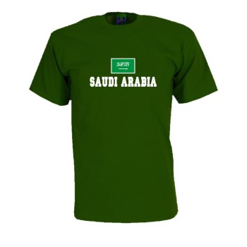 T-Shirt SAUDIARABIEN (Saudi Arabia), Flagshirt, Fanshirt S - 5XL (WMS02-53a)