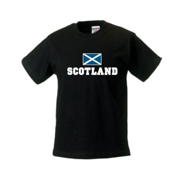 Kinder T-Shirt SCHOTTLAND (Scotland), Flagshirt, Ländershirt (WMS02-54f)