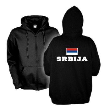 Kapuzenjacke SERBIEN (Srbija), Flagshirt, Hoodie S-6XL (WMS02-57e)