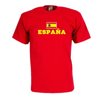 T-Shirt SPANIEN (Espana), Flagshirt, Fanshirt S - 5XL (WMS02-60a)