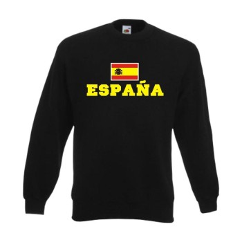 Sweatshirt SPANIEN (Espana), Flagshirt, Fanshirt S - 6XL (WMS02-60c)