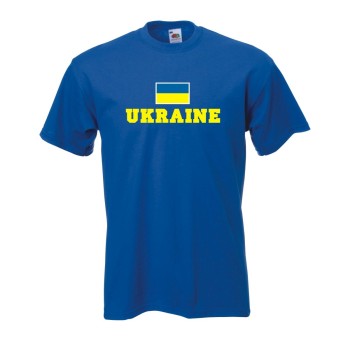 T-Shirt UKRAINE, Flagshirt, Fanshirt S - 5XL (WMS02-69a)