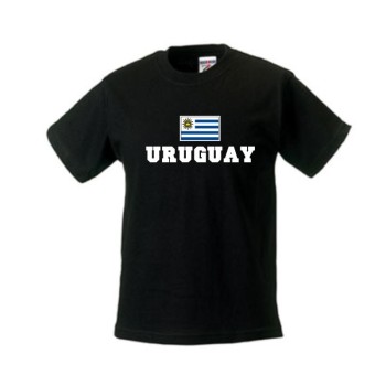 Kinder T-Shirt URUGUAY, Flagshirt, Ländershirt (WMS02-70f)