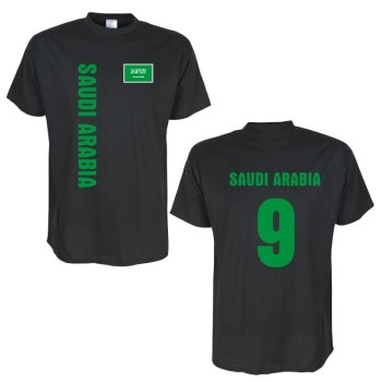 T-Shirt SAUDIARABIEN (Saudi Arabia) Länder Flagshirt, Rückennummer (WMS03-53a)