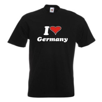 T-Shirt I love GERMANY Länder Fanshirt (WMS04-02a)