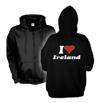 Kapuzenjacke I love IRLAND Länder Fan Hoodie (WMS04-27e)