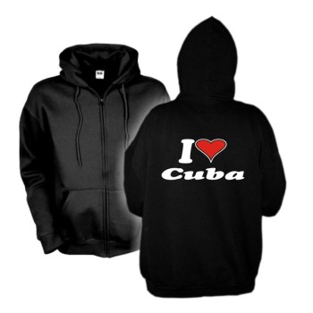 Kapuzenjacke I love KUBA (Cuba) Länder Fan Hoodie (WMS04-36e)