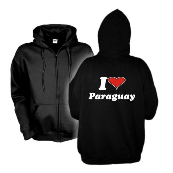 Kapuzenjacke I love PARAGUAY Länder Fan Hoodie (WMS04-46e)