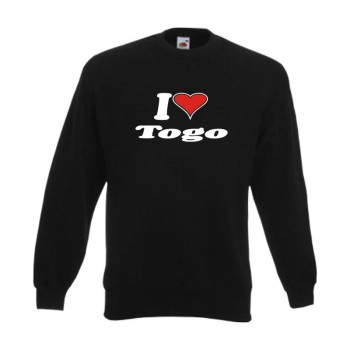 Sweatshirt I love TOGO Länder Fanshirt (WMS04-64c)