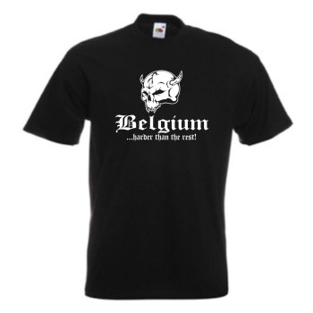 T-Shirt BELGIEN (Belgium) harder than the rest Ländershirt (WMS05-11a)