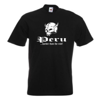 T-Shirt PERU harder than the rest Ländershirt (WMS05-47a)