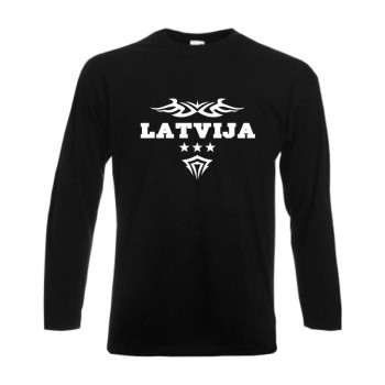 Longsleeve LETTLAND (Latvija) Ländershirt S - 6XL (WMS06-37b)
