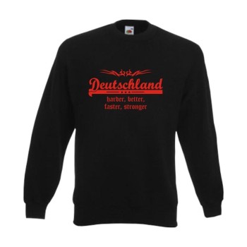 Sweatshirt DEUTSCHLAND harder better faster stronger (WMS07-01c)