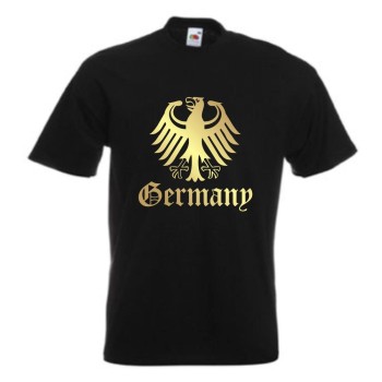 T-Shirt GERMANY Ländershirt mit Bundesadler (WMS07-04a)