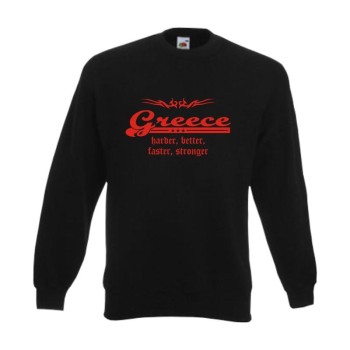 Sweatshirt GRIECHENLAND (Greece) harder better faster stronger (WMS07-23c)