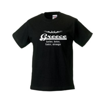 Kinder T-Shirt GRIECHENLAND (Greece) harder better faster stronger (WMS07-23f)