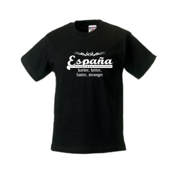 Kinder T-Shirt SPANIEN (Espana) harder better faster stronger (WMS07-60f)