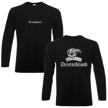 Longsleeve DEUTSCHLAND harder than the rest, S - 6XL (WMS08-01b)