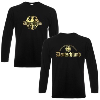 Longsleeve DEUTSCHLAND harder than the rest, S - 6XL (WMS08-03b)