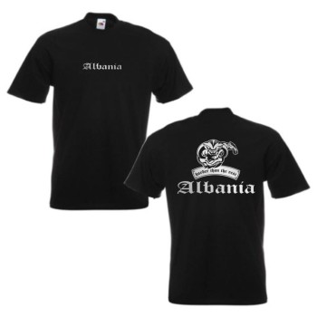 T-Shirt ALBANIEN (Albania) harder than the rest, S - 12XL (WMS08-06a)