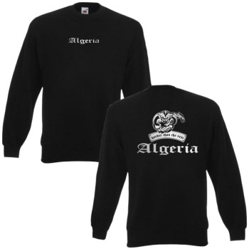 Sweatshirt ALGERIEN (Algeria) harder than the rest, S - 6XL (WMS08-07c)