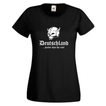 Damen T-Shirt, Deutschland ..harder than the rest, XS - XXL (WMS10-15)