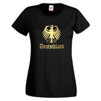 Damen T-Shirt, Deutschland, Bundesadler, Ländershirt XS - XXL (WMS10-25)