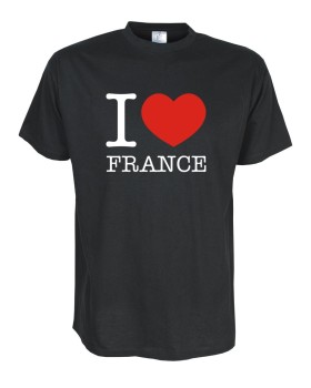 T-Shirt, I love FRANKREICH (France), Länder Fanshirt S-5XL (WMS11-21)