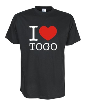 T-Shirt, I love TOGO, Länder Fanshirt S-5XL (WMS11-64)