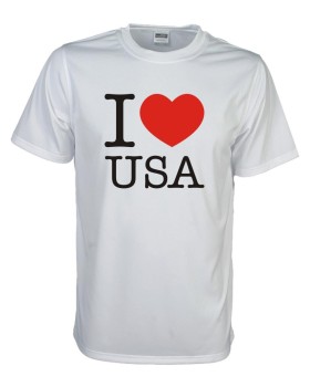 T-Shirt, I love USA, Länder Fanshirt S-5XL (WMS11-71)