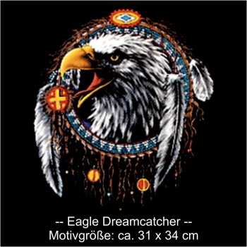 Longsleeve Eagle Dreamcatcher, Indianer langarm Funshirt S-6XL (AIM00119)