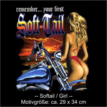 Fun T-Shirt Softail / Girl, Biker Funshirt Gr. S-6XL (ASG00283)