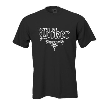 Biker - schwarzes Fun T-Shirt (BL009)