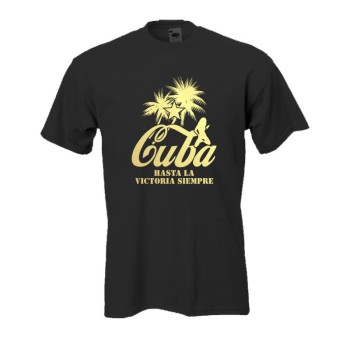 Cuba - schwarzes Fun T-Shirt (BL014)