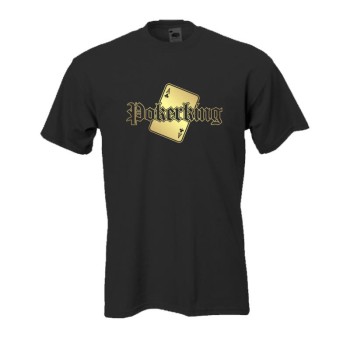 Pokerking - schwarzes Poker Fun T-Shirt (BL020)