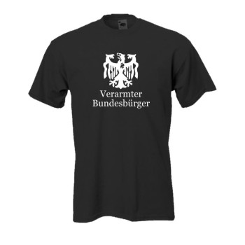 Verarmter Bundesbürger schwarzes Fun T-Shirt (BL031)