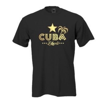 Cuba - schwarzes Fun T-Shirt (BL043)