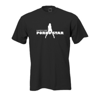 PORNO STAR - schwarzes Fun T-Shirt (BL049)