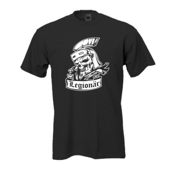 Legionär Skull schwarzes Fun T-Shirt (BL060)